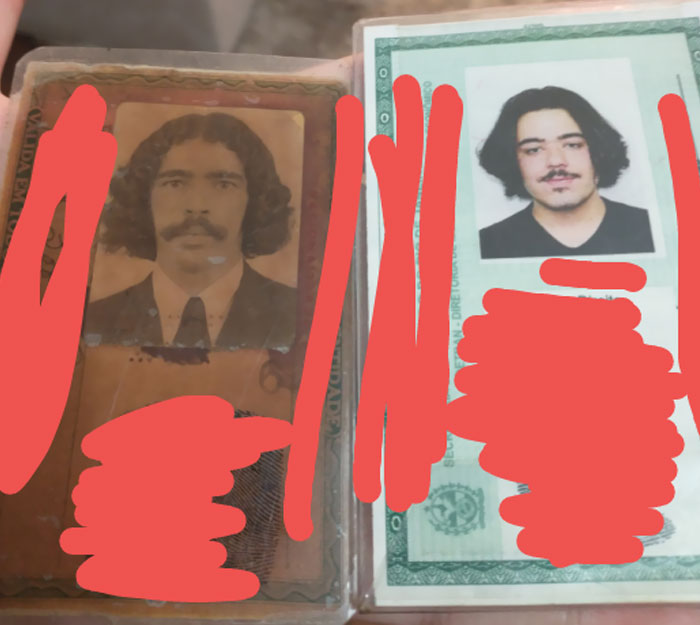 On The Left It Is My Grandfather When He Was Young, And On The Right It's Me When I Was 18 Years Old. No One Can Say He Isn't My Grandfather