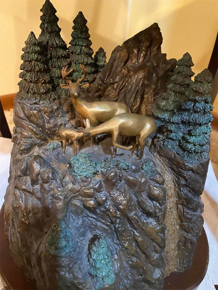 This. It’s Dusty, The Dust Sticks To It, And I Can’t Wash It Because It’s Solid Bronze. I Hate It