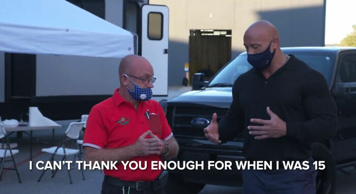 The Rock Gifts A $30k Truck To The Man Who Took Him In As A Homeless Teen And "Changed His Life&rsquo;s Trajectory&rdquo;