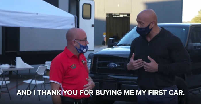 The Rock Gifts A $30k Truck To The Man Who Took Him In As A Homeless Teen And "Changed His Life&rsquo;s Trajectory&rdquo;