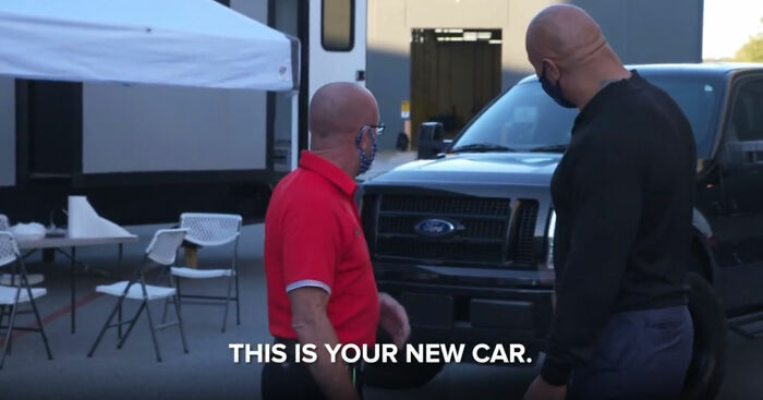 The Rock Gifts A $30k Truck To The Man Who Took Him In As A Homeless Teen And "Changed His Life&rsquo;s Trajectory&rdquo;