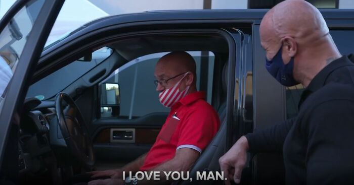 The Rock Gifts A $30k Truck To The Man Who Took Him In As A Homeless Teen And "Changed His Life&rsquo;s Trajectory&rdquo;