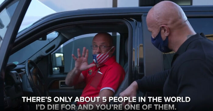 The Rock Gifts A $30k Truck To The Man Who Took Him In As A Homeless Teen And "Changed His Life&rsquo;s Trajectory&rdquo;