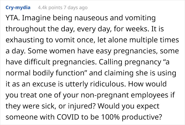 'Not Available For Calls During Off Hours': Manager Is Puzzled Whether He Was Right To Scold A Pregnant Woman For 'Slacking' 'Not Available For Calls During Off Hours': Manager Is Puzzled Whether He Was Right To Scold A Pregnant Woman For 'Slacking'