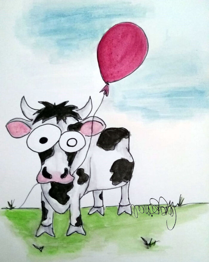 A Birthday Card I Painted For A Friend