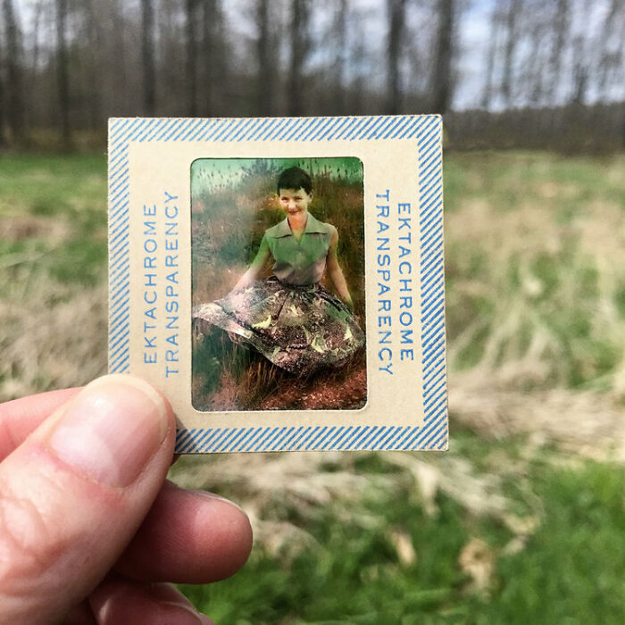 Photographer Shows Slides From The Past On Current Photographs Recording The Feeling Of The Passage Of Time