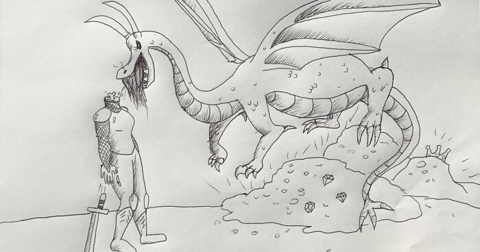 Pandas, Draw A Knight Fighting A Dragon (Closed)