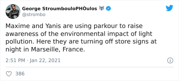 French Freerunners Are Using Parkour As An Eco-Friendly Gesture to Fight Light Pollution