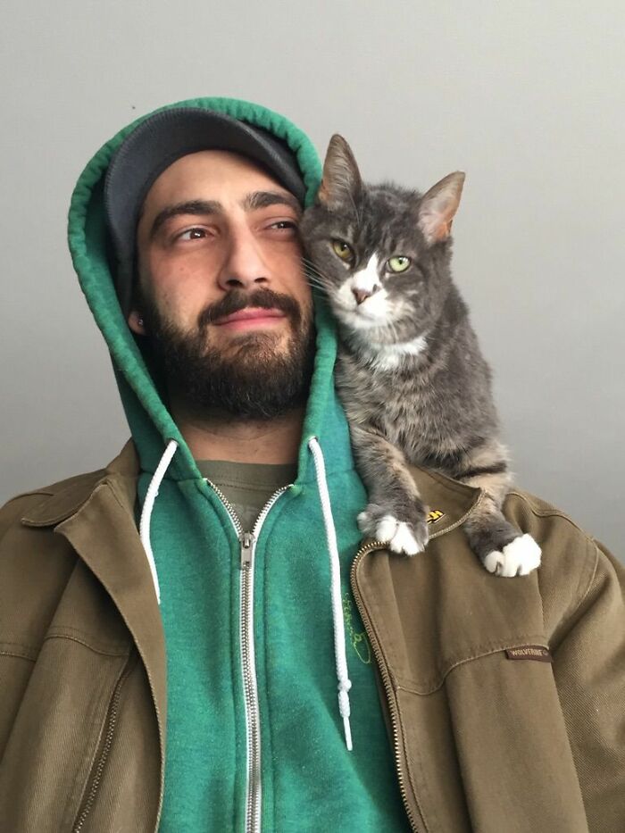 Leaves Loves Being A Shoulder Cat