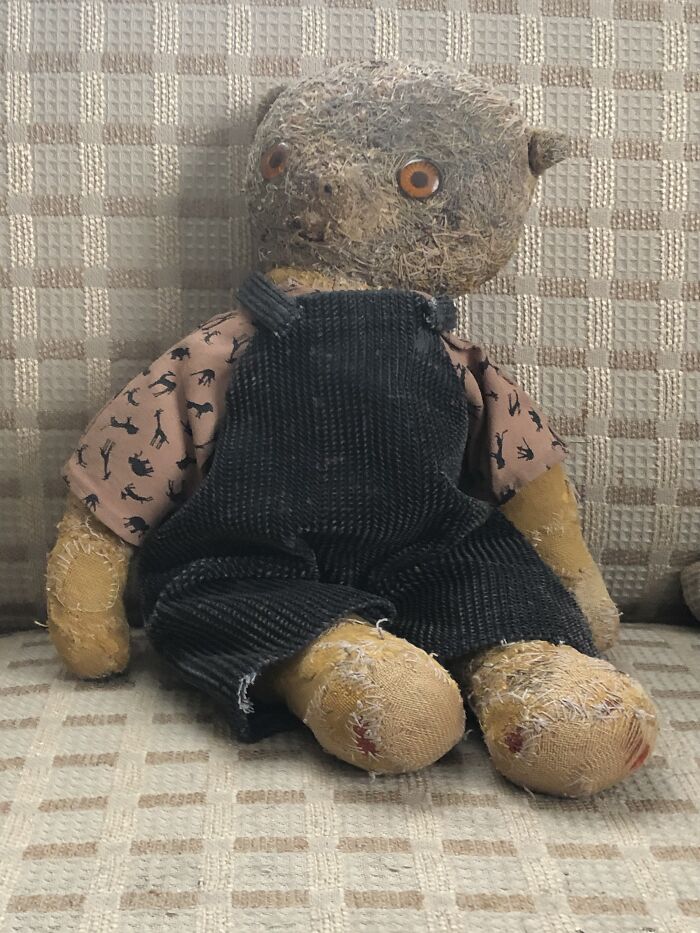 My 56 Year Old Bear ...composed Mainly Of Darning Stitches