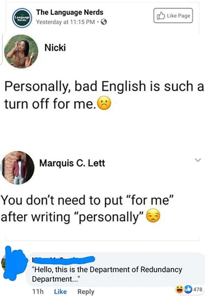 Department Of Redundancy