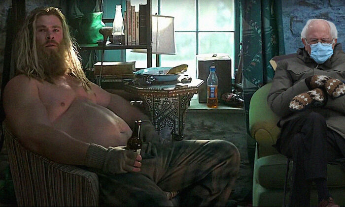 Thor And Bernie Hanging Out