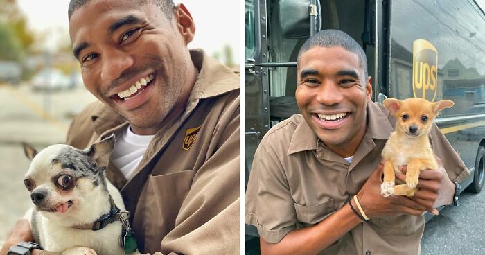 UPS Driver Posts The Adorable Dogs He Meets On Routes And The Internet Is Here For It (30 New Pics)