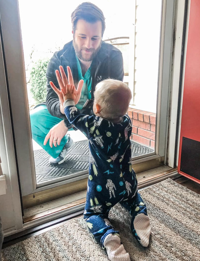 A Doctor At A High Risk Hospital Is Living Away From His Family. This Is How He Sees His Toddler