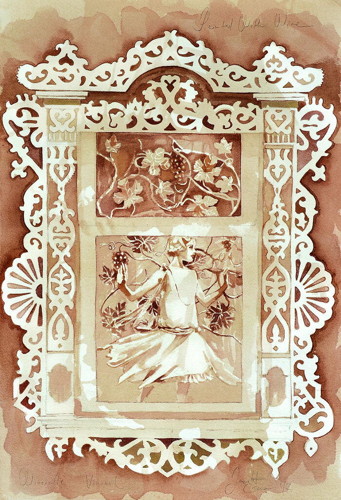 Serbian Artist Sanja Jankovic Turns Wine Into Art