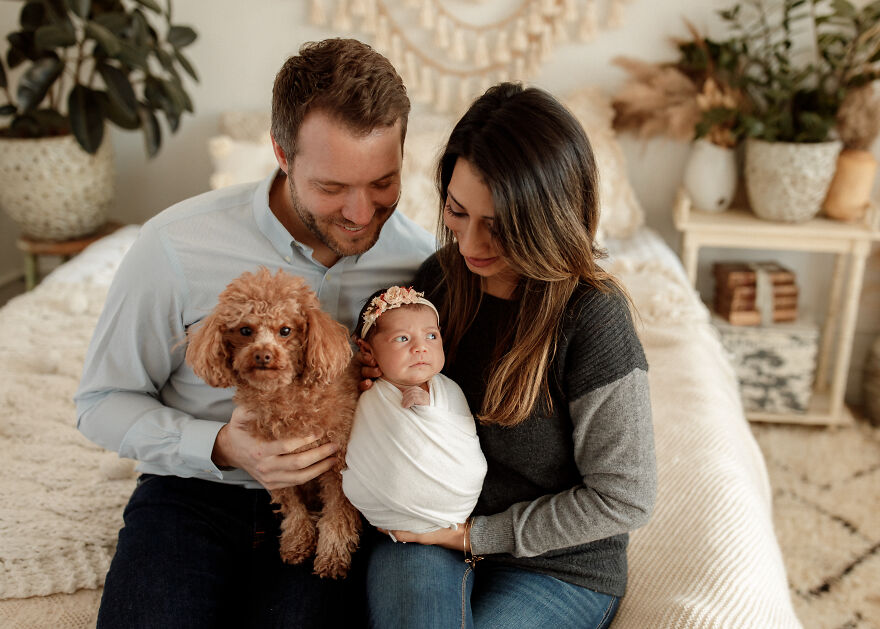I Took Pictures Of A Family With Their Newborn Baby And Dogs (10 Pics)