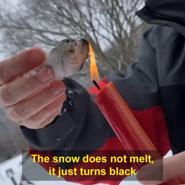Conspiracy Theorists Claim That Snow In Texas Is Fake And They Burn It To Prove It Doesn&rsquo;t Melt