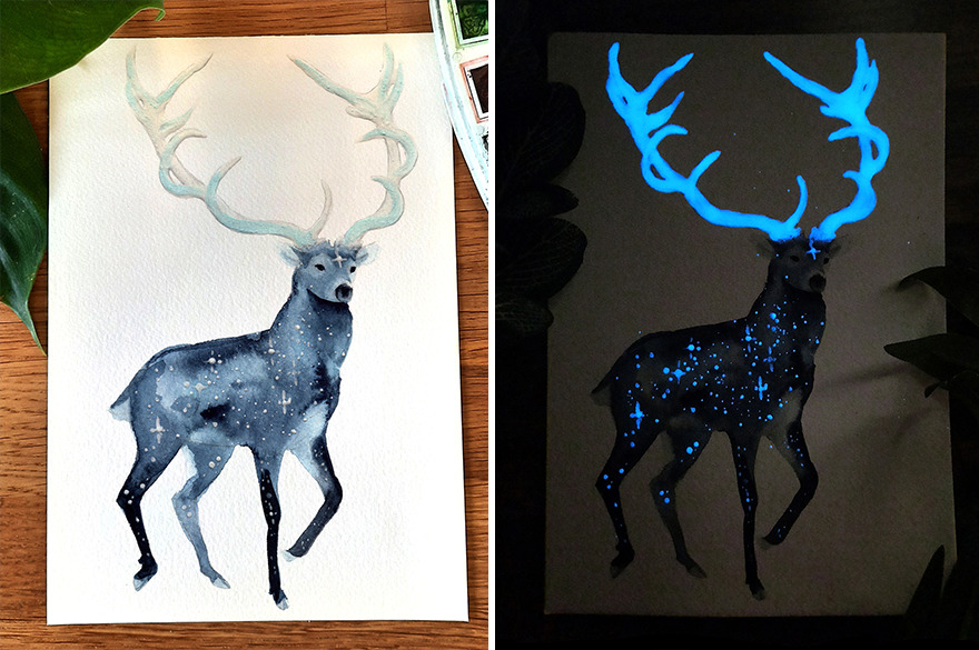 Glowy Galaxy Deer