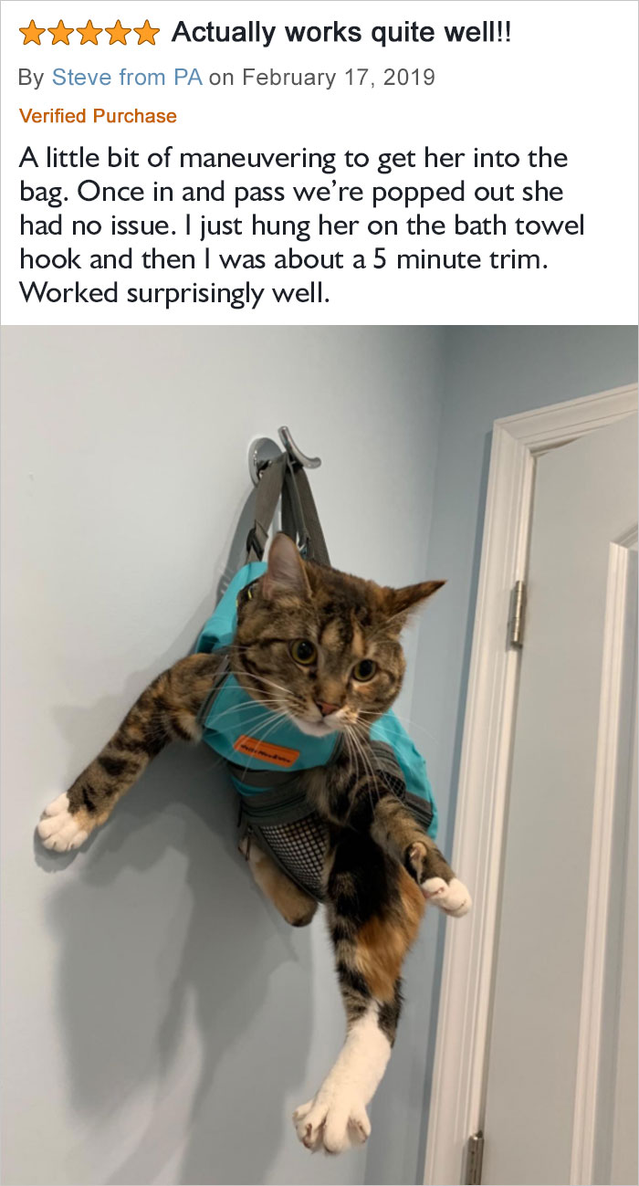 I Just Hung Her On The Bath Towel Hook And Then I Was About A 5 Minute Trim