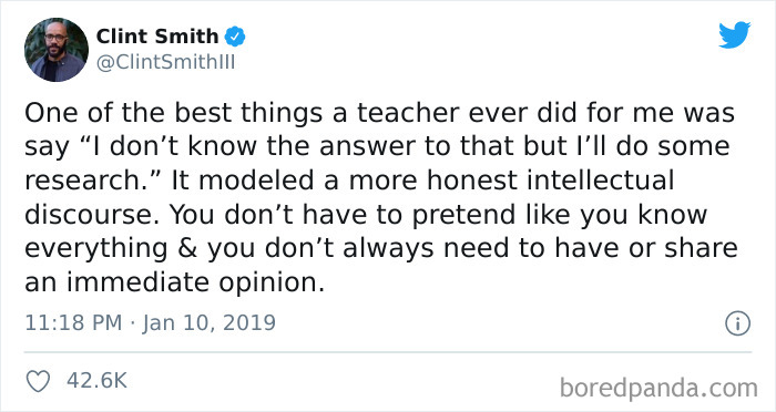 You Don't Have To Know Everything