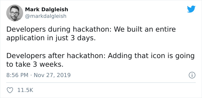Adding That Icon Is Going To Take 3 Weeks