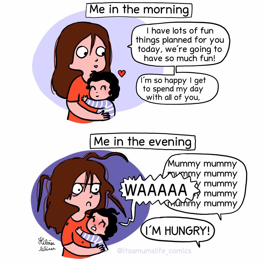 Me In The Morning Vs. Me In The Evening