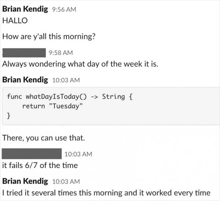 Helping My Teammates Remember What Day Of The Week It Is