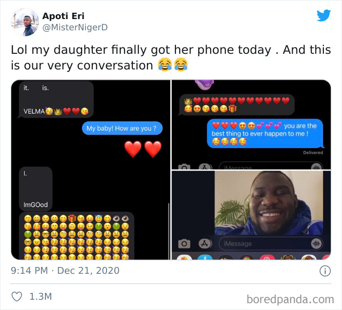 Daughter's First Text Conversation With Her Dad