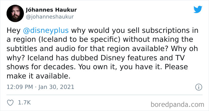 Disney+ Launched In Iceland Without Icelandic Dubbing, People Didn’t Like It So Much That Their Minister Sent A Letter To Disney About It Disney+ Launched In Iceland Without Icelandic Dubbing, People Didn’t Like It So Much That Their Minister Sent A Letter To Disney About It