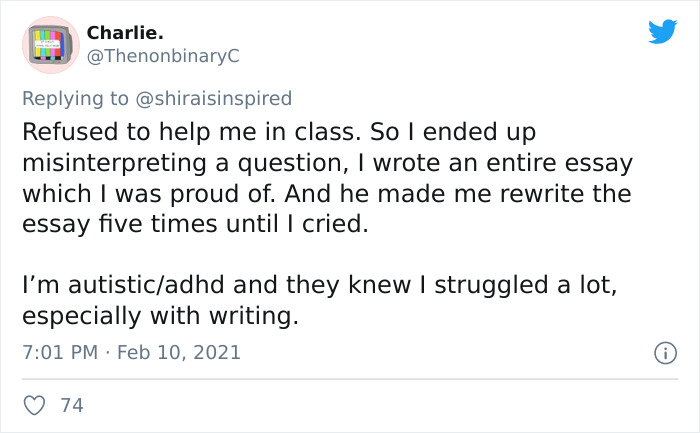 Unnecessarily-Ableist-Thing-Teacher-Did-Thread