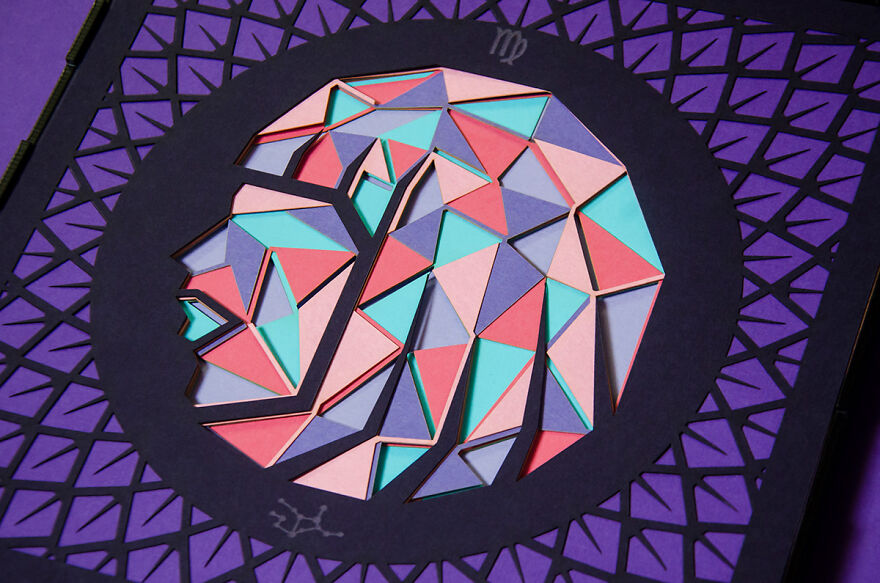 I Made A Paper Cut Illustration For Each Of The Zodiacs