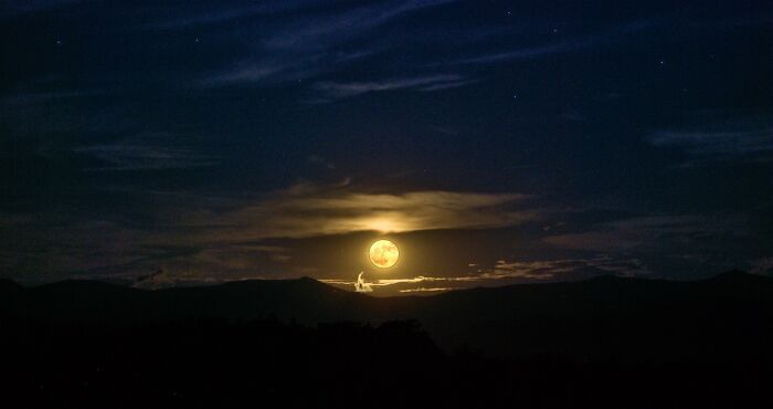 Autumn Full Moon In The Appalachians
