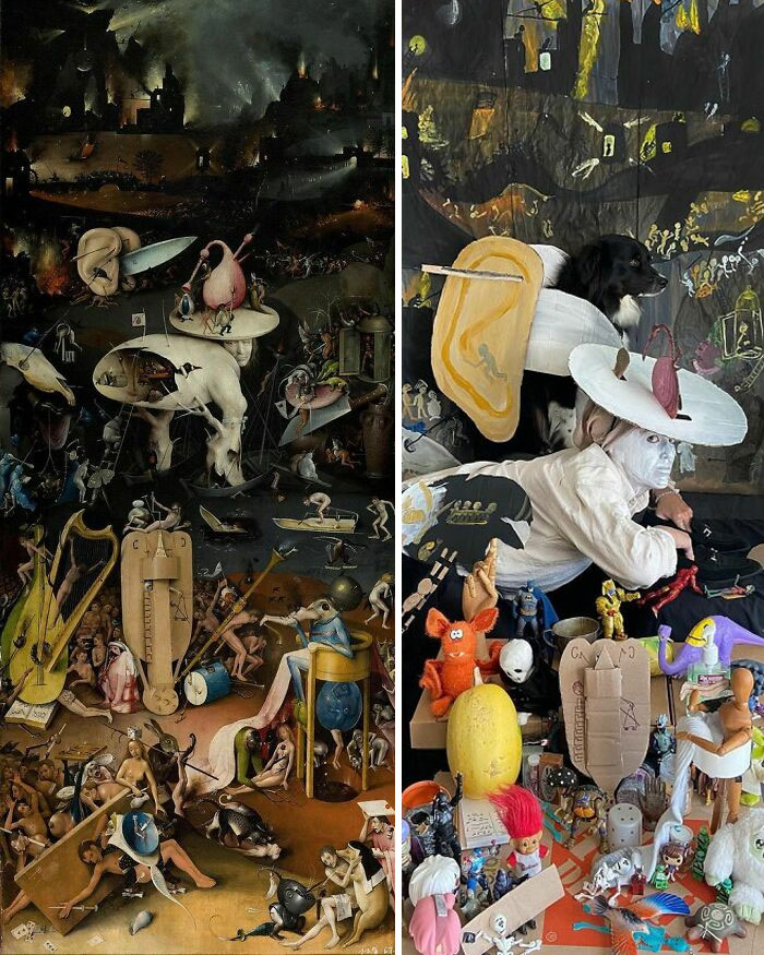 The Garden Of Earthly Delights, Inner Right Wing (Hell), Between 1480 And 1505 By Hieronymus Bosch vs. The Garden Of Earthly Delights, Inner Right Wing (Hell), 2020