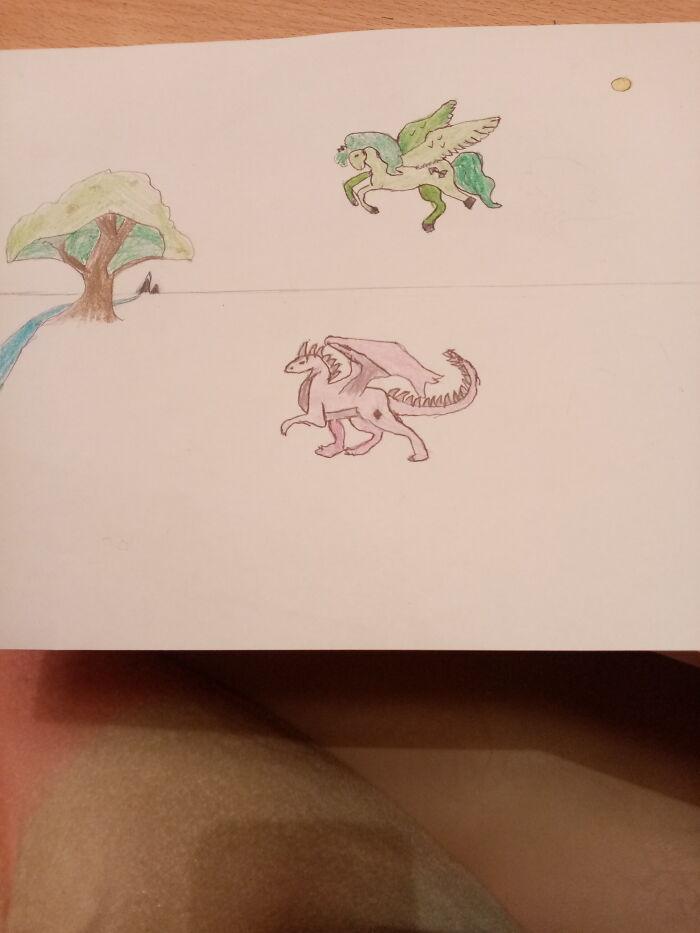 I'm Young So Today's Drawing Counts. I Traced It Though I Can't Draw That Well.it There Are Any Ideas On What To Draw On This Please Comment