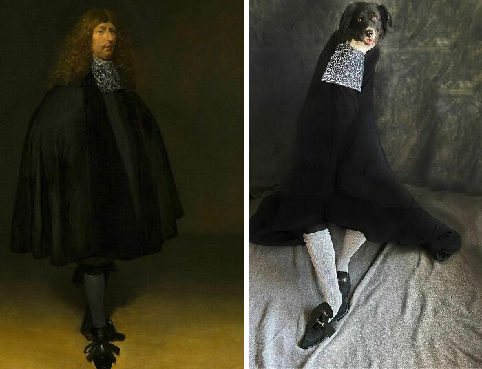 Self Portrait, 1668 By Gerard Ter Borch vs. Self Portrait, 2020