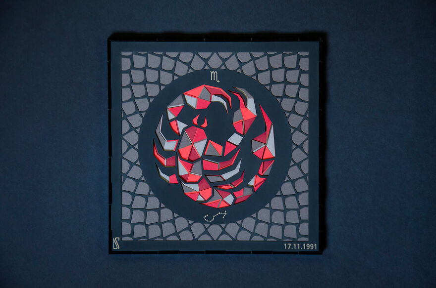 I Made A Paper Cut Illustration For Each Of The Zodiacs