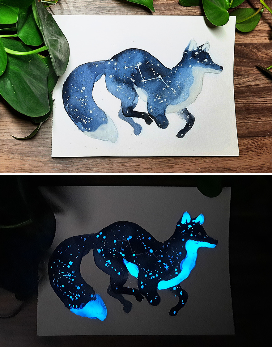 Glowy Vulpecula Constellation Fox