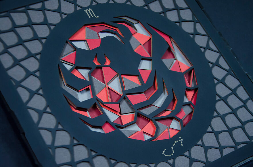 I Made A Paper Cut Illustration For Each Of The Zodiacs
