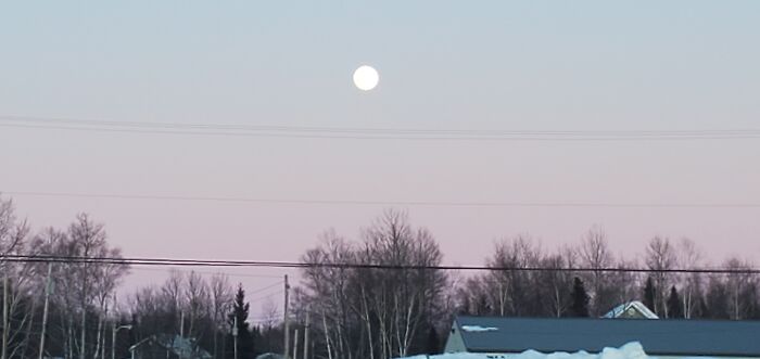 Sunset Moon On My Walk Home