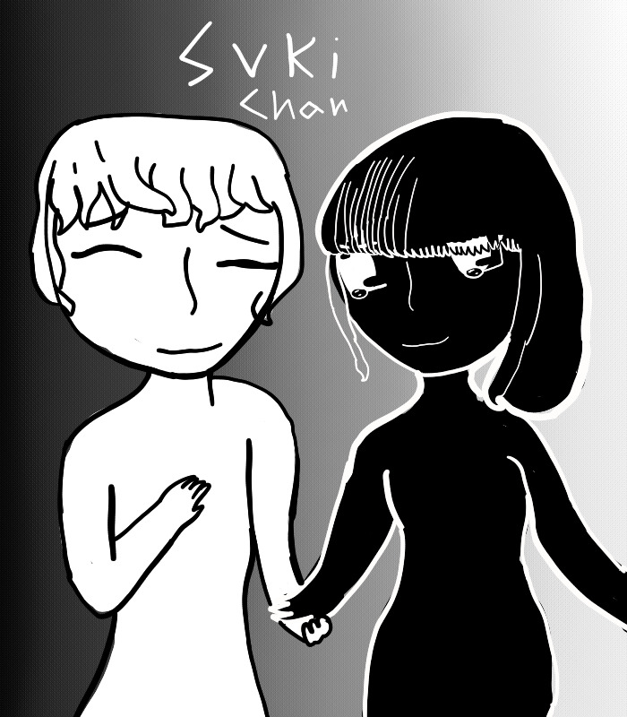 You Can Call Me A Baby, But Im Still Scared Of The Dark Here We Have Angel (White) And Bree (Black) (Ps, No Im Not Trying To Be Rasist ;w;)