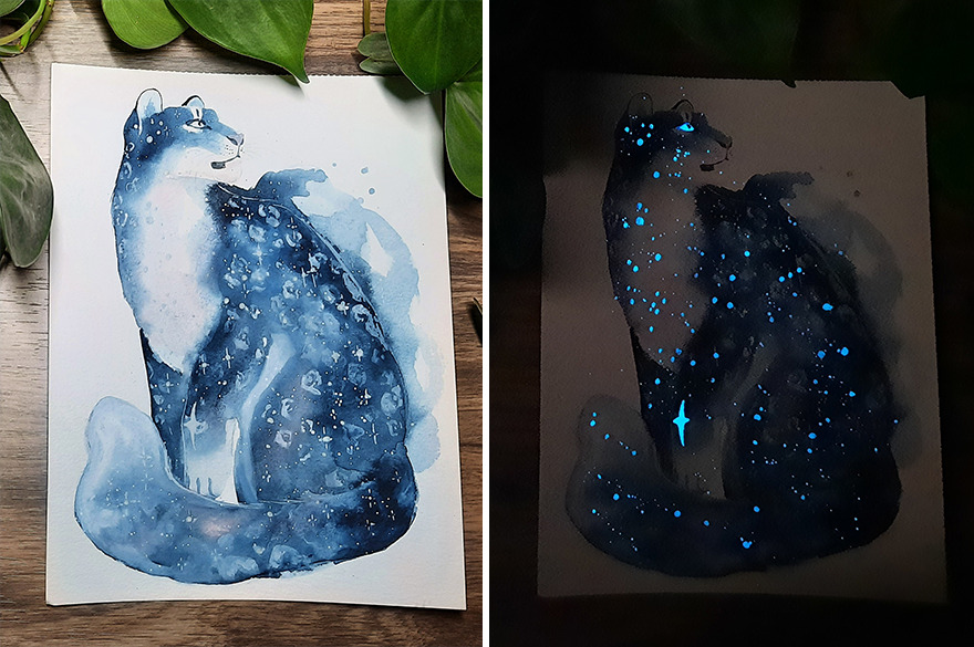 Glowy Snow Leopard