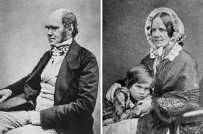 Black and white portraits of a Victorian man and a woman with child, illustrating interesting historical facts not taught in school.