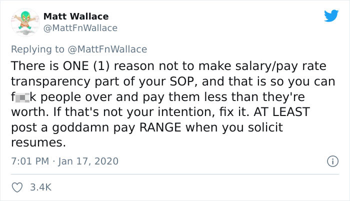 Guy Explains How Intrinsically Bad It Is That Job Postings Don't Always Mention The Pay, Goes Viral Guy Explains How Intrinsically Bad It Is That Job Postings Don't Always Mention The Pay, Goes Viral