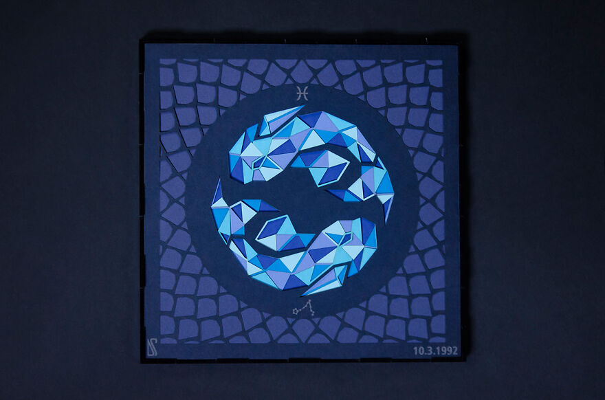 I Made A Paper Cut Illustration For Each Of The Zodiacs