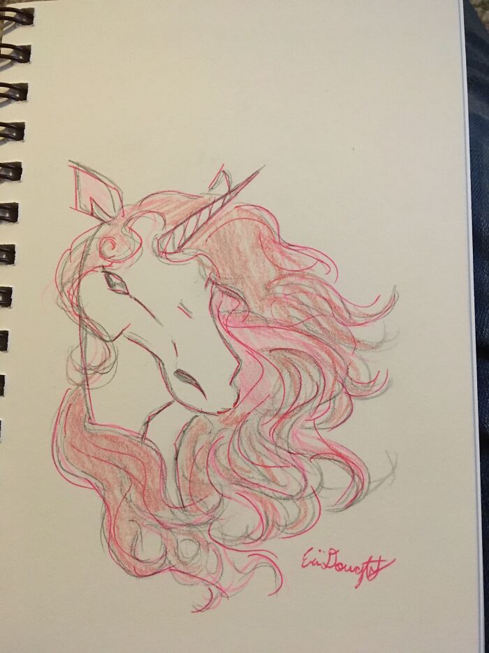 It’s Extremely Rare I Work In Color-Or Draw An Animal, So This Was A Fun One