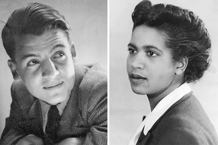 Black and white portraits of a young man and woman representing interesting facts people didn’t learn at school.