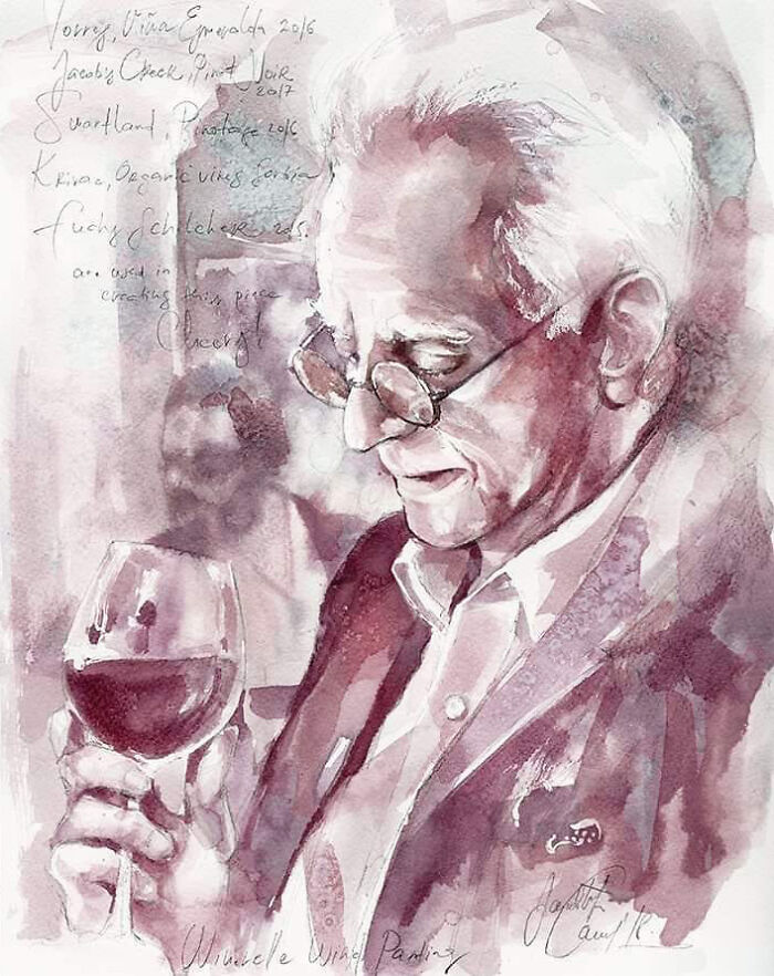 Serbian Artist Sanja Jankovic Turns Wine Into Art