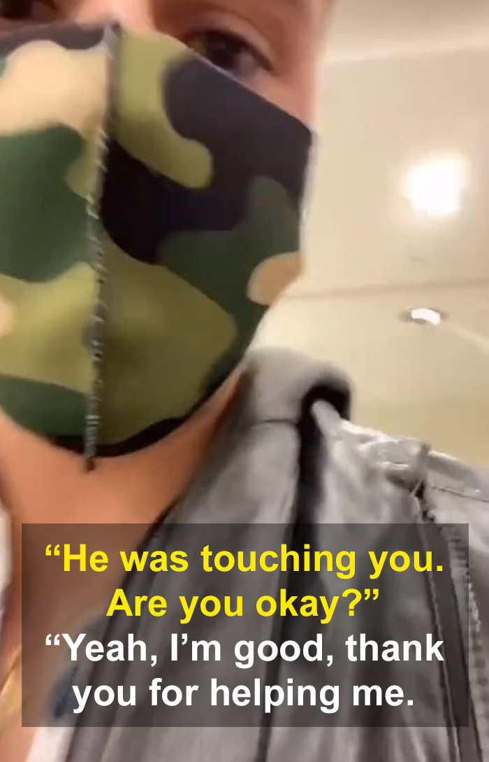 Guy Saves A Girl From A Creep By Pretending To Know Her And This Situation Illustrates A Big Problem