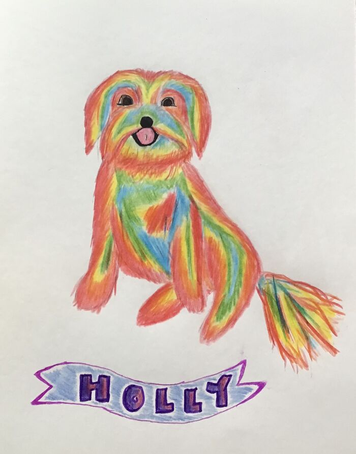 I Drew Her In Rainbow Because...why Not?