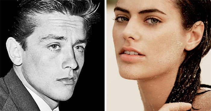 Alain Delon And Alyson Le Borges